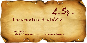 Lazarovics Szaléz névjegykártya